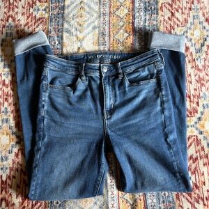 8XLONG American Eagle Outfitters Denim with Brown Label Hi Rise Jegging